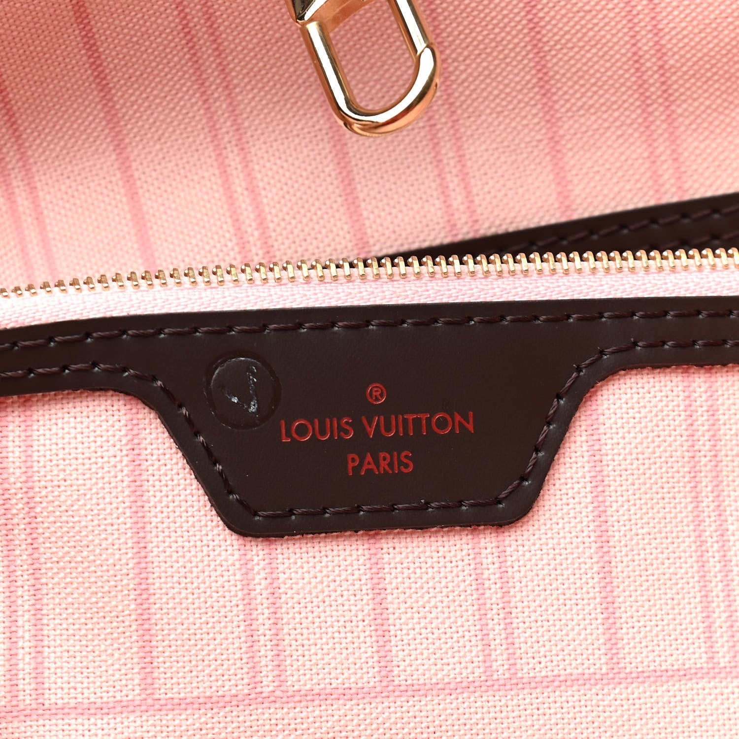 Louis Vuitton Damier Ebene Neo Neverfull MM Rose Ballerine 7 of 11