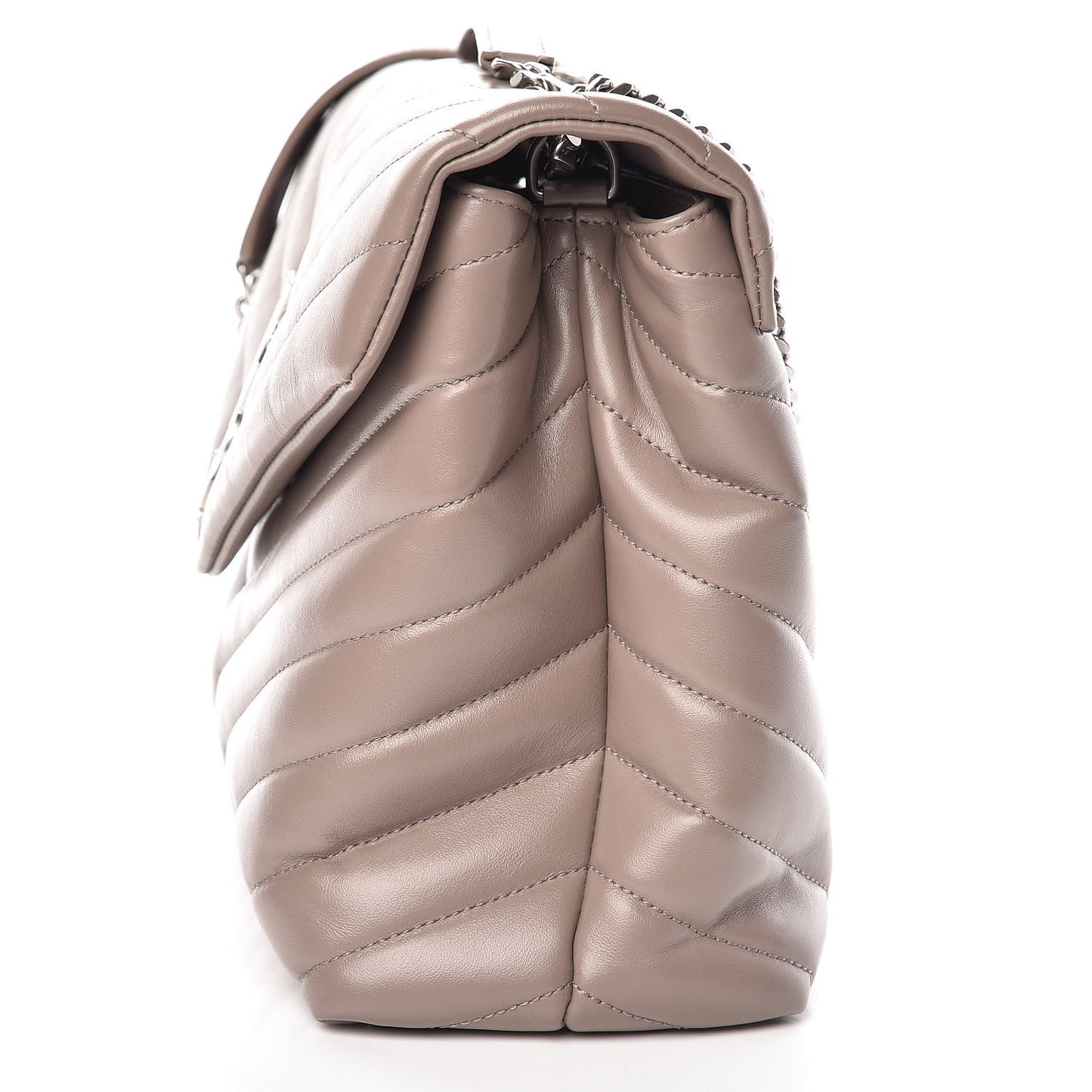 Calfskin Y Quilted Monogram Medium Loulou Chain Satchel Mink