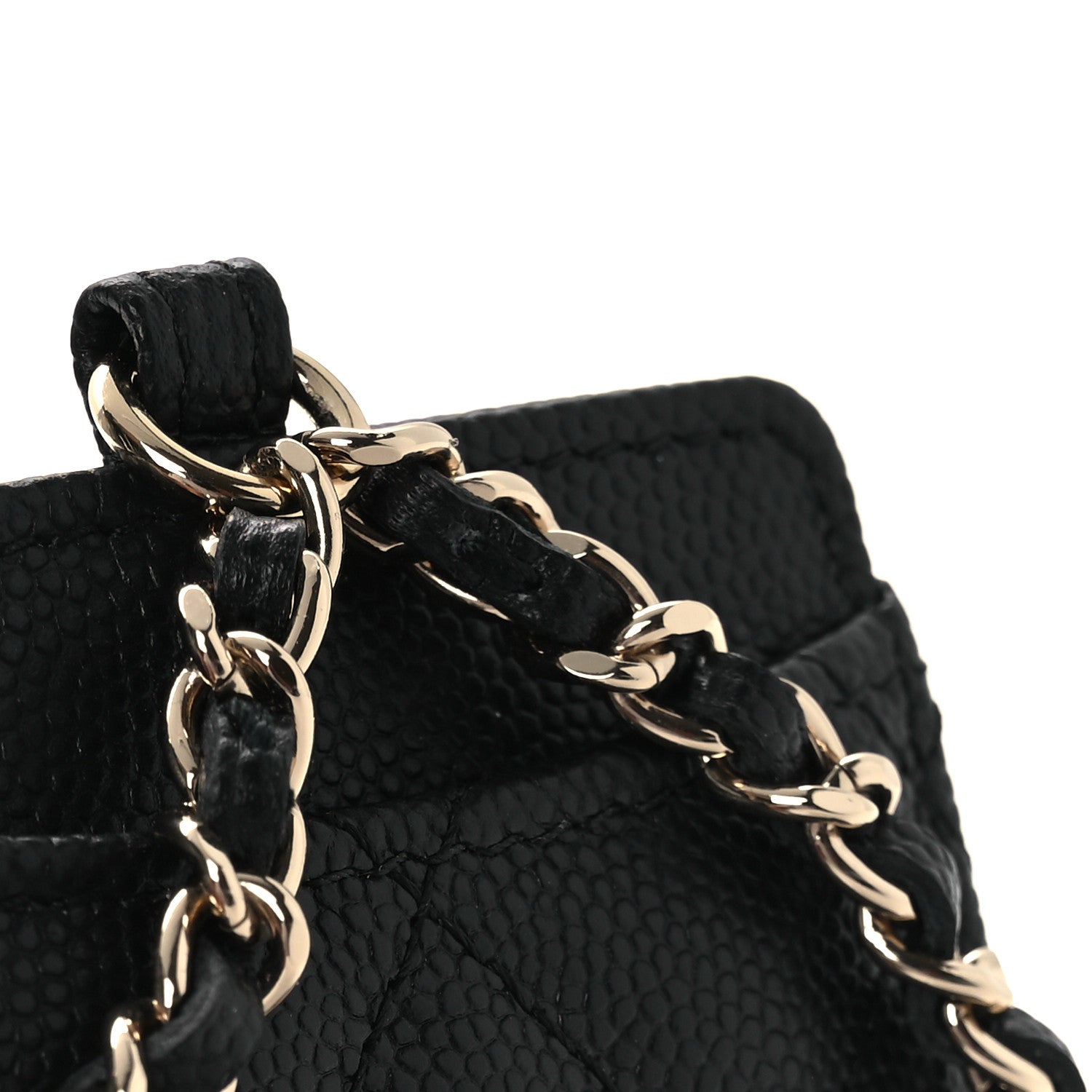 Chanel Caviar Quilted Card Holder On Chain Black 12 of 12