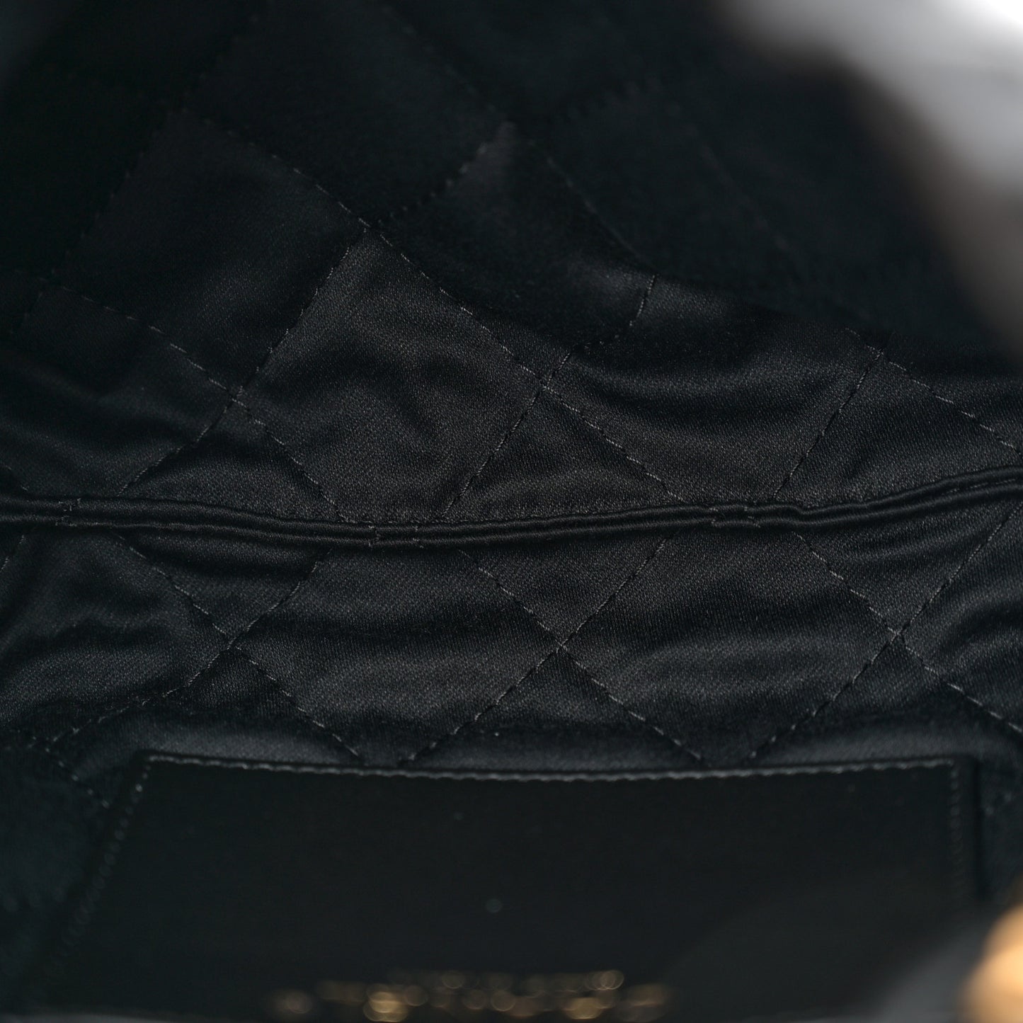 Shiny Calfskin Quilted Mini Chanel 22 Black