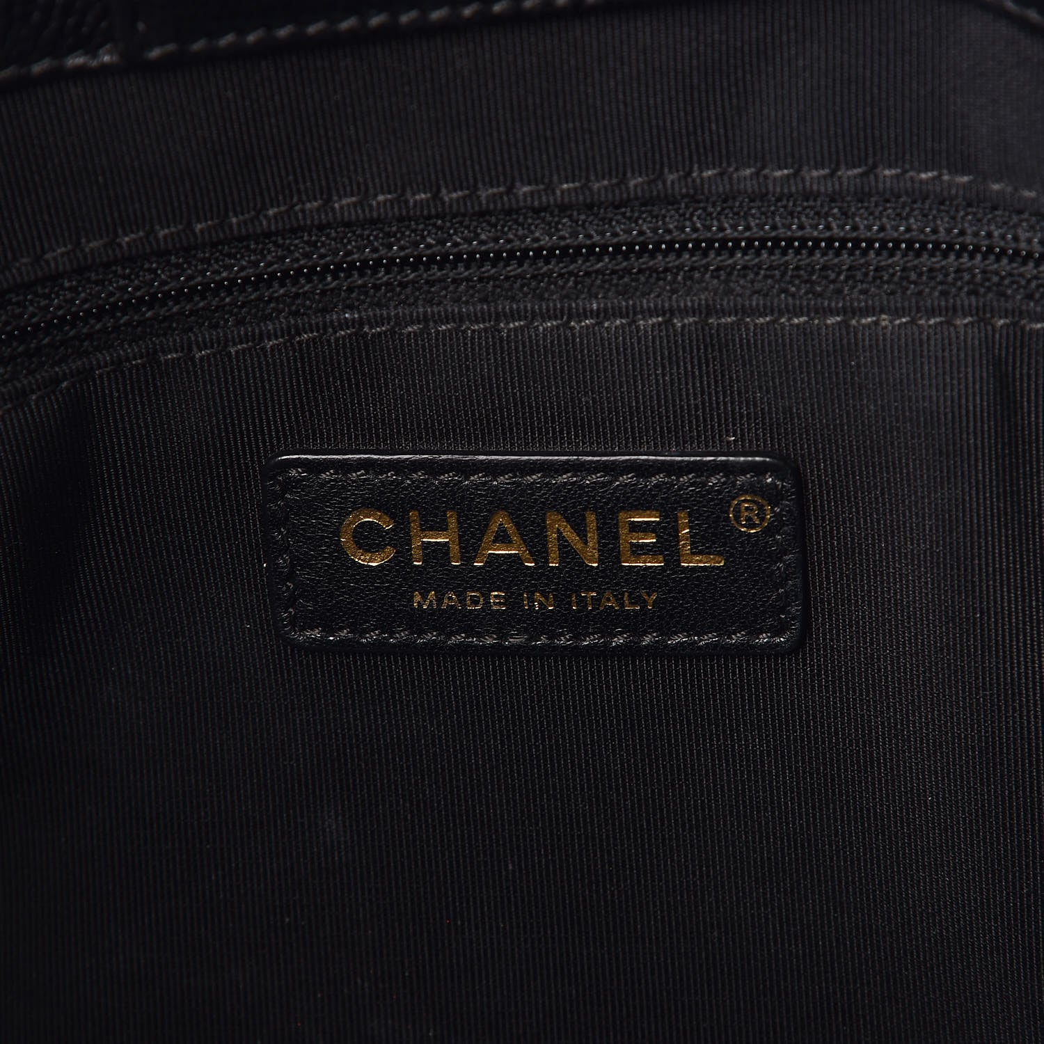 Chanel Calfskin Stitched Large Straight Lines Shopping Tote Black 9 of 11