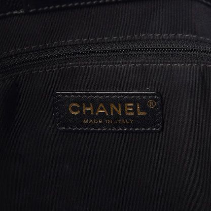 Chanel Calfskin Stitched Large Straight Lines Shopping Tote Black 9 of 11