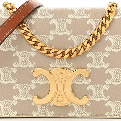 Celine Canvas Calfskin Triomphe Multipochette Grege 8 of 10