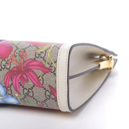 Gucci GG Supreme Monogram Flora Web Small Ophidia Chain Shoulder Bag White 9 of 12