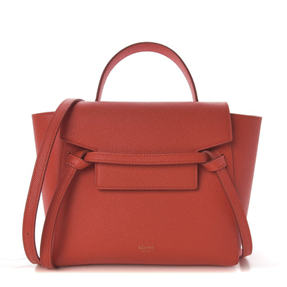 Celine Grained Calfskin Nano Belt Bag Coral 1 of 9