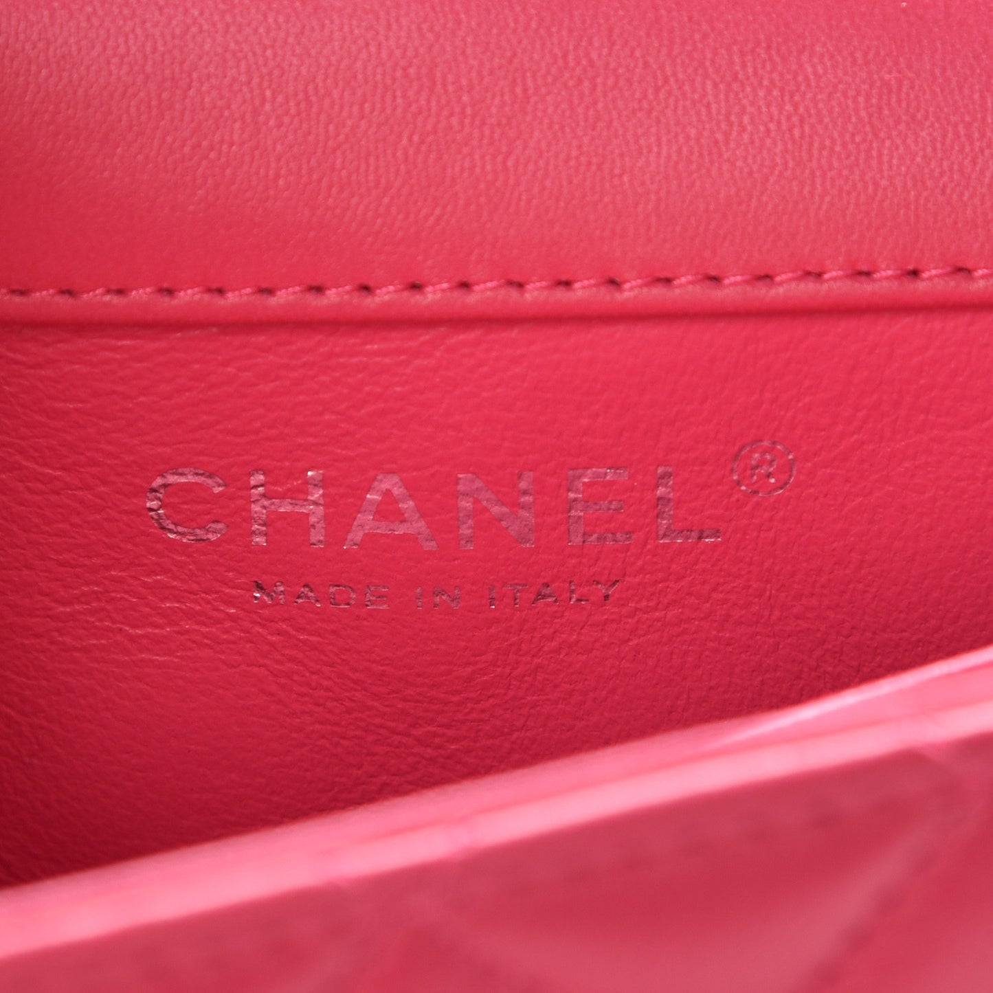 Lambskin Quilted Extra Mini Flap Dark Pink