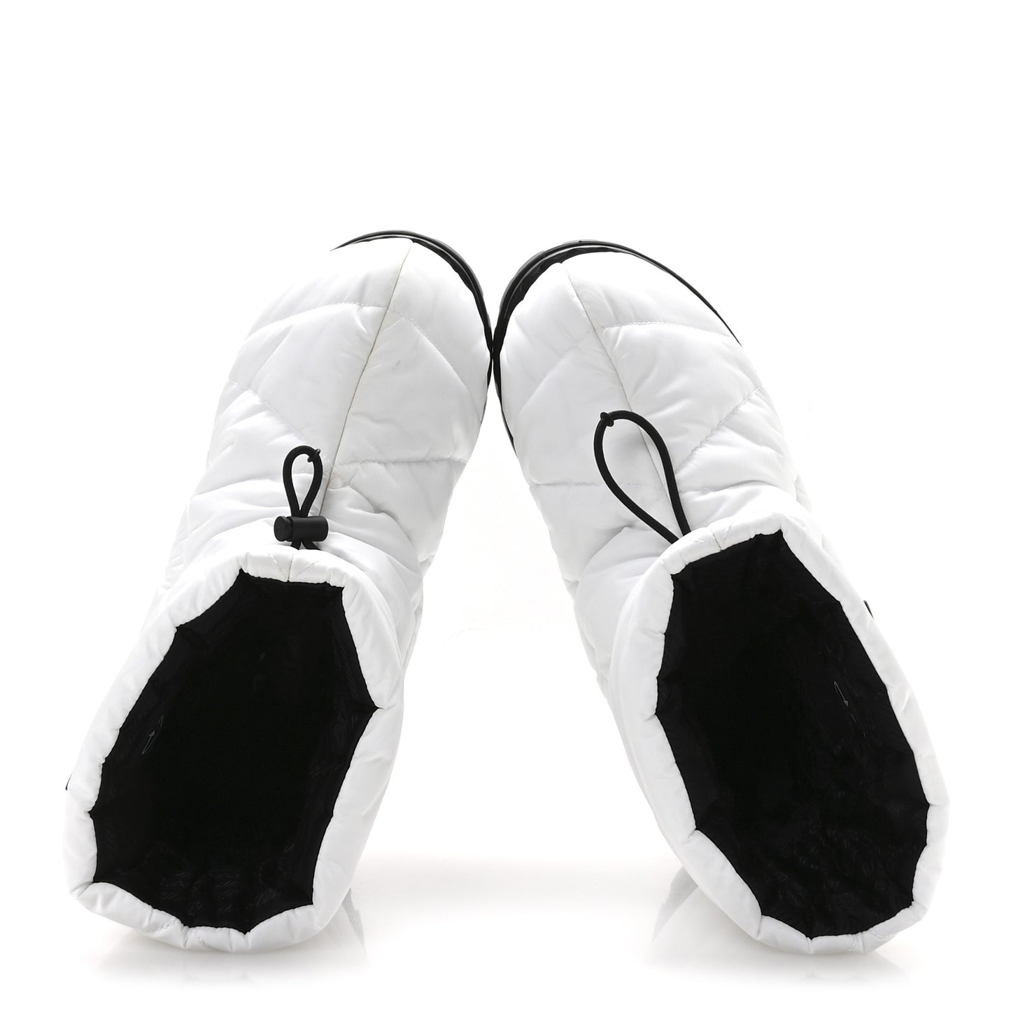 Re-Nylon Piuma Triangle Logo Padded Drawcord 20mm Snow Boots 37 Bianco