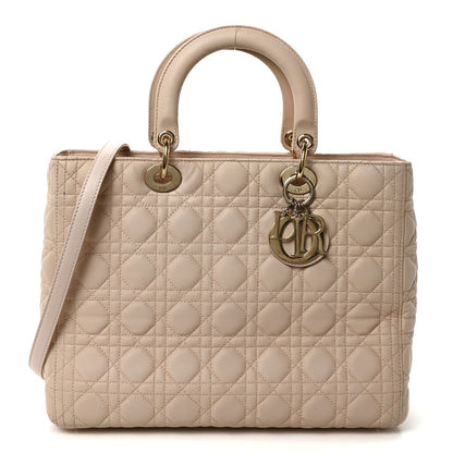 Christian Dior Lambskin Cannage Large Lady Dior Fard 1 of 10