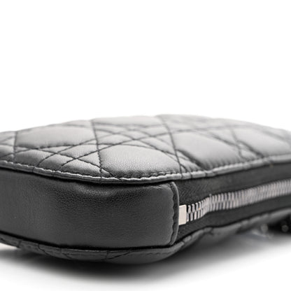 Christian Dior Lambskin Cannage Lady Dior Phone Holder Black 9 of 10