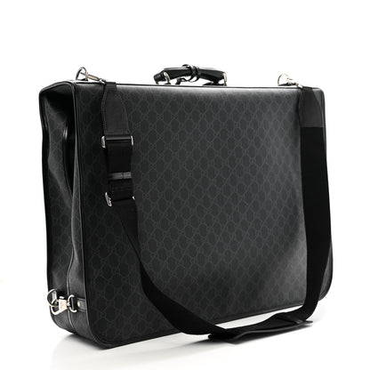 Gucci GG Supreme Monogram Azalea Calfskin Retro Interlocking G Garment Bag Black 2 of 12