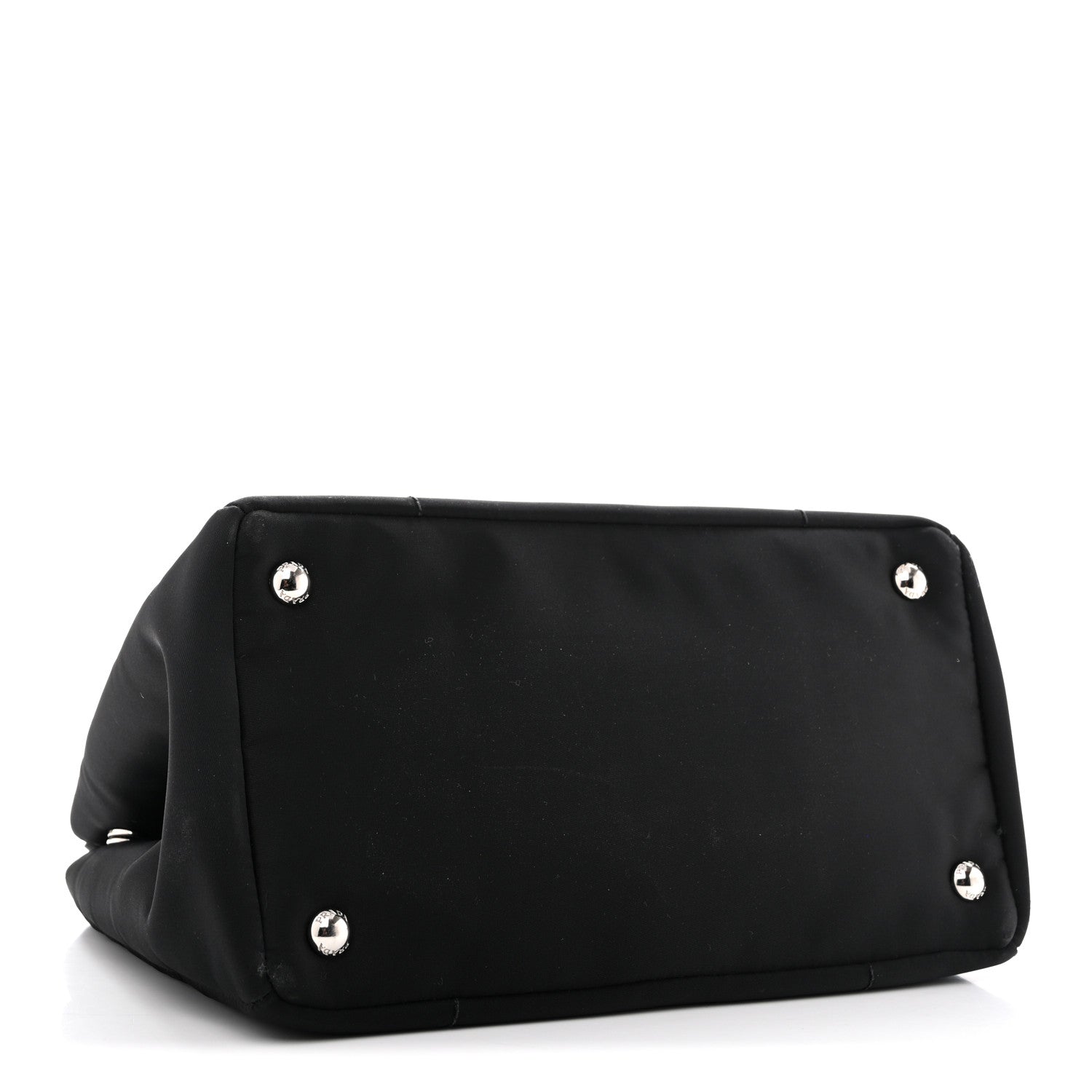 Prada Tessuto Nylon Nappa Zip Pocket Chain Tote Black 3 of 12