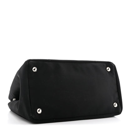 Prada Tessuto Nylon Nappa Zip Pocket Chain Tote Black 3 of 12