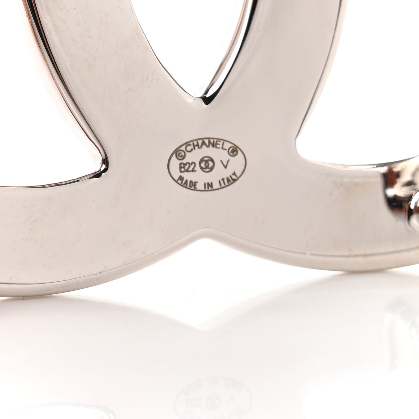 Patent Calfskin CC Reversible Belt 90 Black White