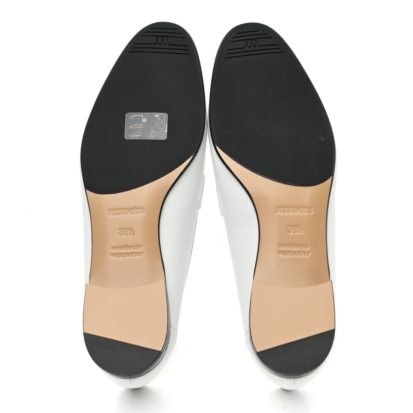 Calfskin Womens Paris Loafers 38.5 White Bois De Santal