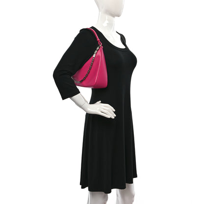 Givenchy Tumbled Calfskin Small Moon Cut Out Shoulder Bag Neon Pink 2 of 9