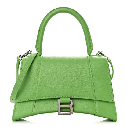 Balenciaga Grained Calfskin Small Hourglass Top Handle Bag Light Green 1 of 10