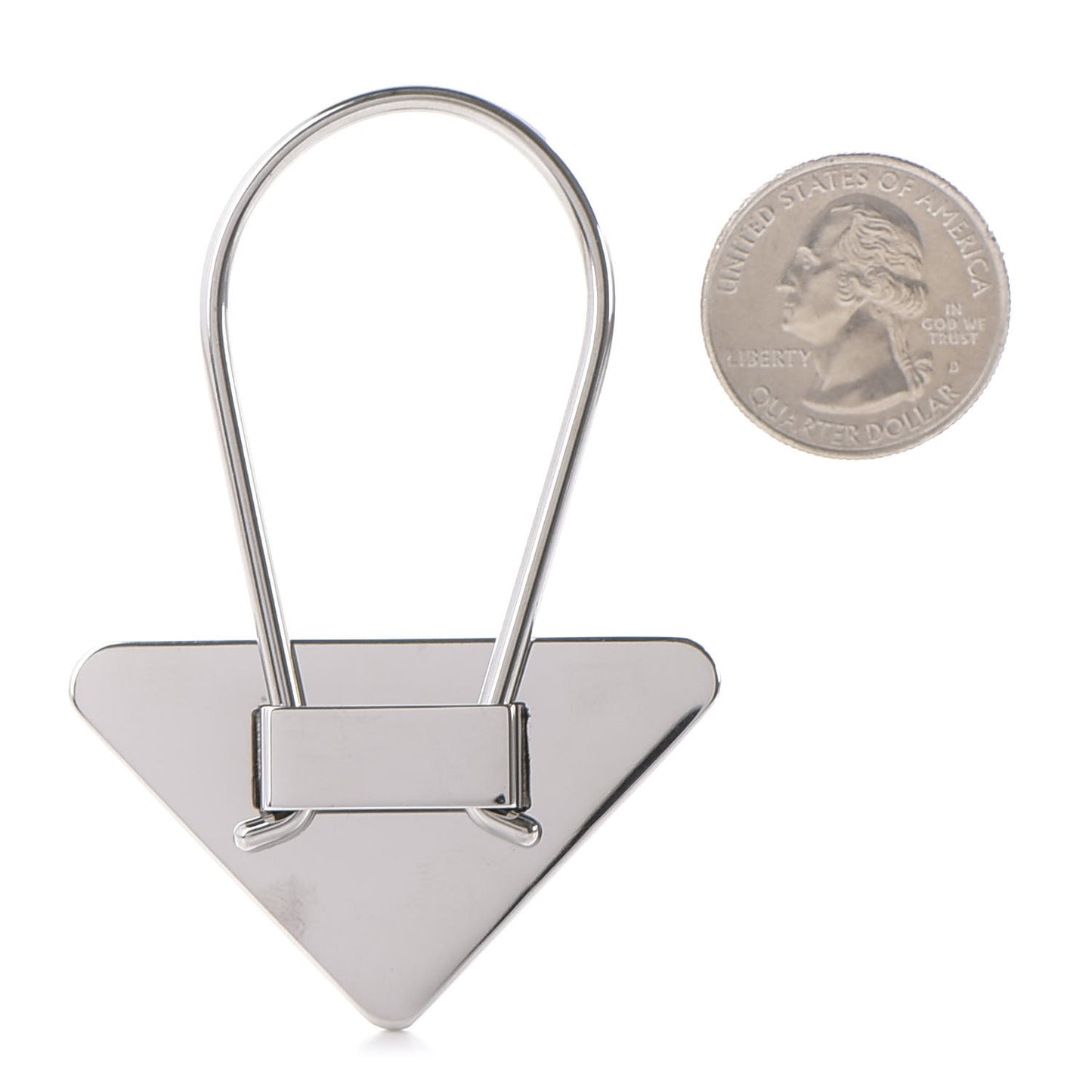 Metal Triangle Logo Keychain Red