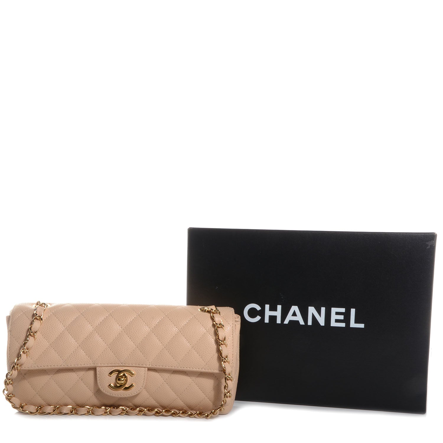 Chanel Caviar East West Flap Beige 5 of 10