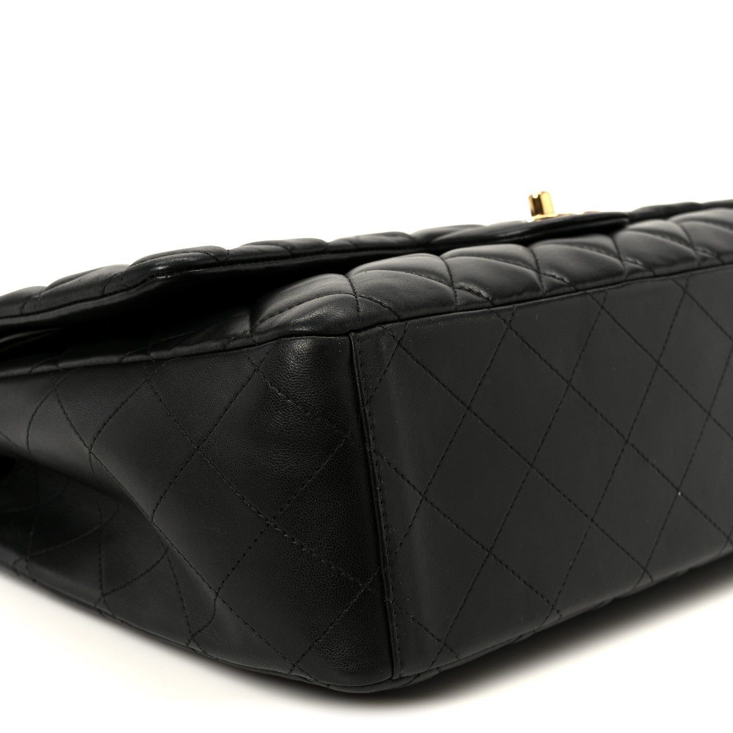 Chanel Lambskin Quilted Maxi Double Flap Black 9 of 10
