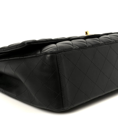 Chanel Lambskin Quilted Maxi Double Flap Black 9 of 10
