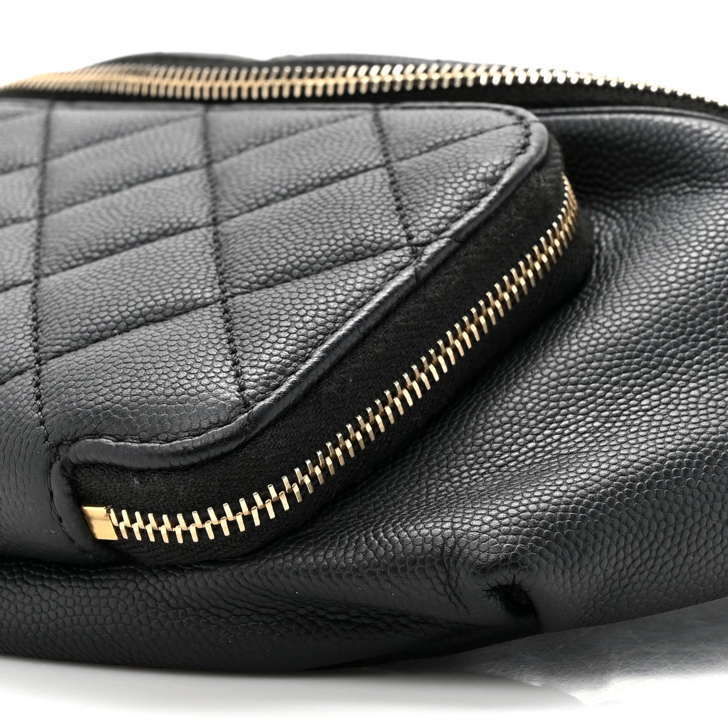 Caviar Quilted Business Affinity Waist Belt Bag Black