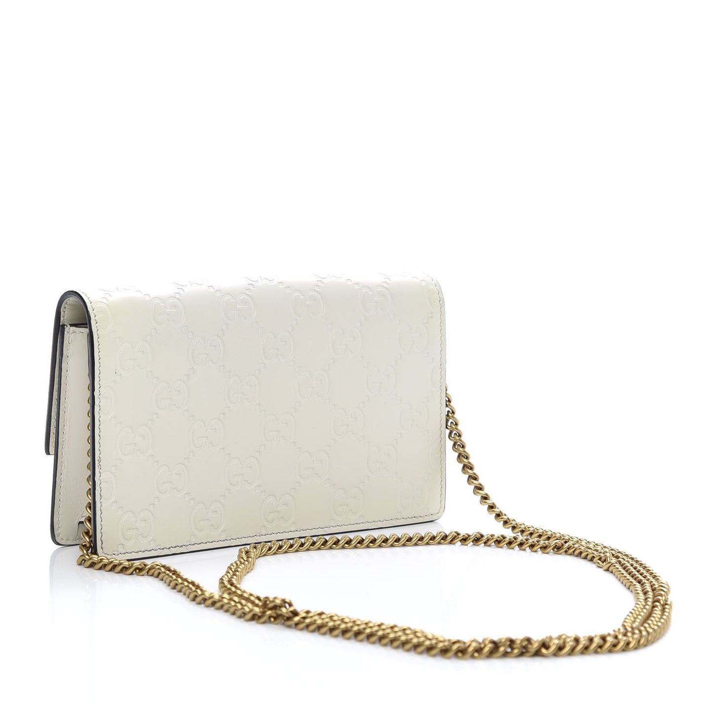 Guccissima Mini Cherry Chain Bag White