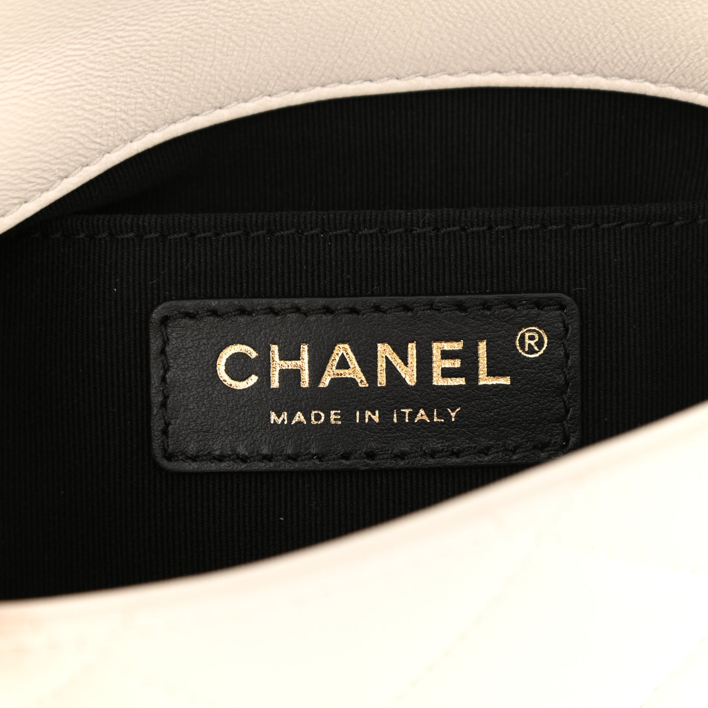 Lambskin Quilted Mini Side Note Flap White