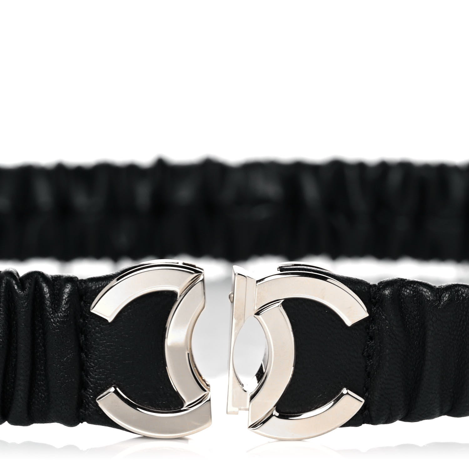 Chanel Lambskin CC Belt 80 32 Black 4 of 5