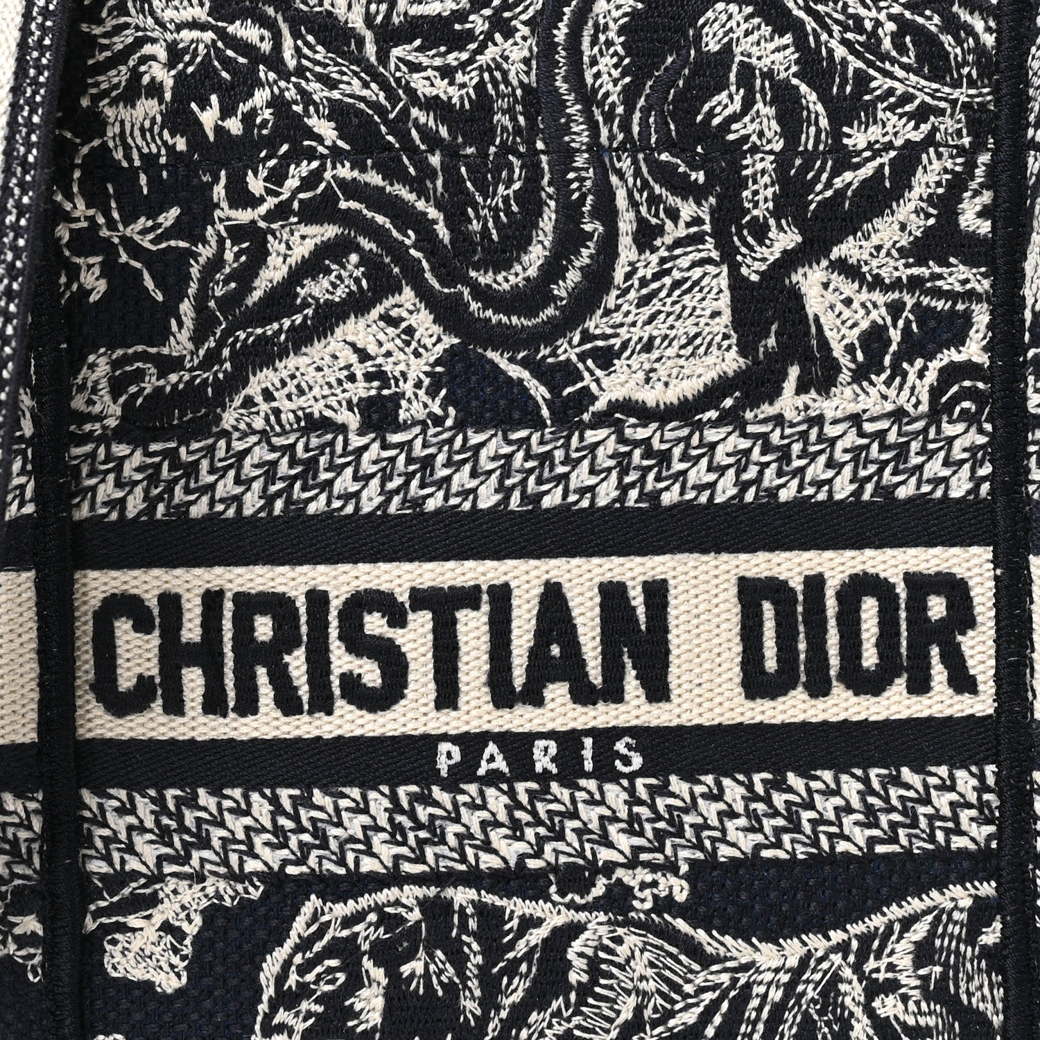 Christian Dior Canvas Toile de Jouy Reverse Embroidered Mini Book Tote Phone Bag Blue 8 of 10