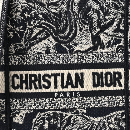 Christian Dior Canvas Toile de Jouy Reverse Embroidered Mini Book Tote Phone Bag Blue 8 of 10