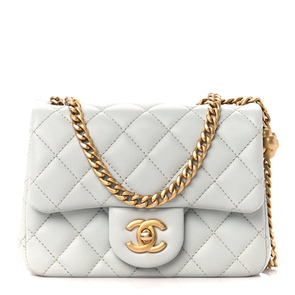 Chanel Lambskin Quilted Mini Sweet Camellia Flap Light Blue 1 of 11