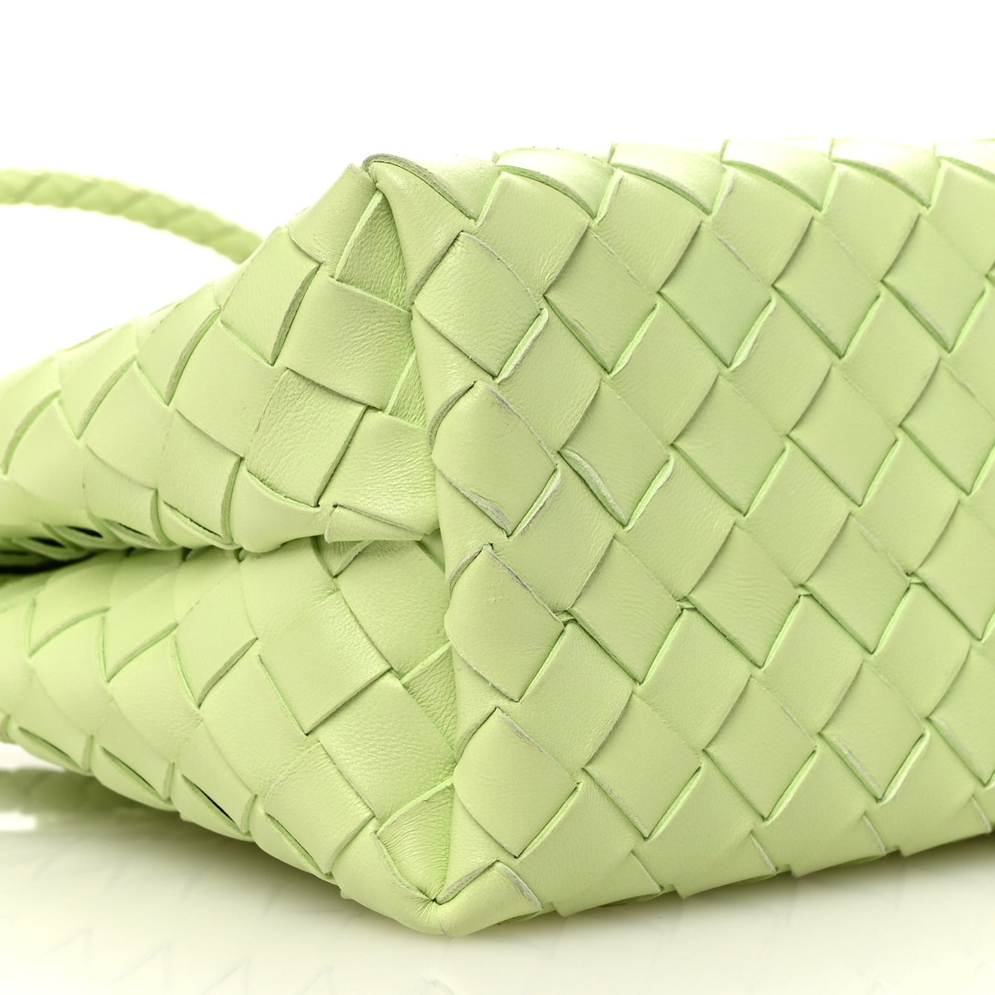 Nappa Intrecciato Small Andiamo Shoulder Bag Fennel