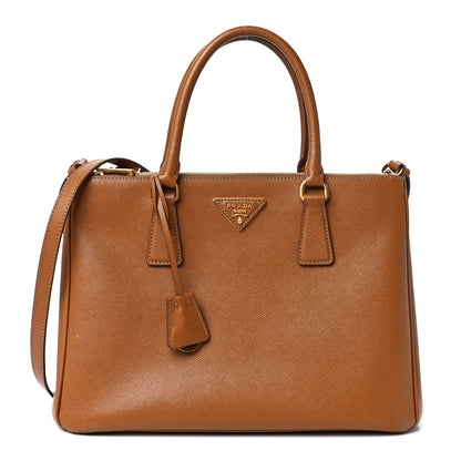 Prada Saffiano Lux Large Galleria Double Zip Tote Caramel 1 of 11