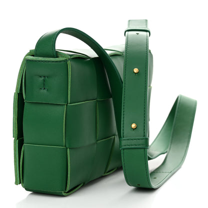 Bottega Veneta Lambskin Maxi Intrecciato Cassette Crossbody Bag Racing Green 3 of 13
