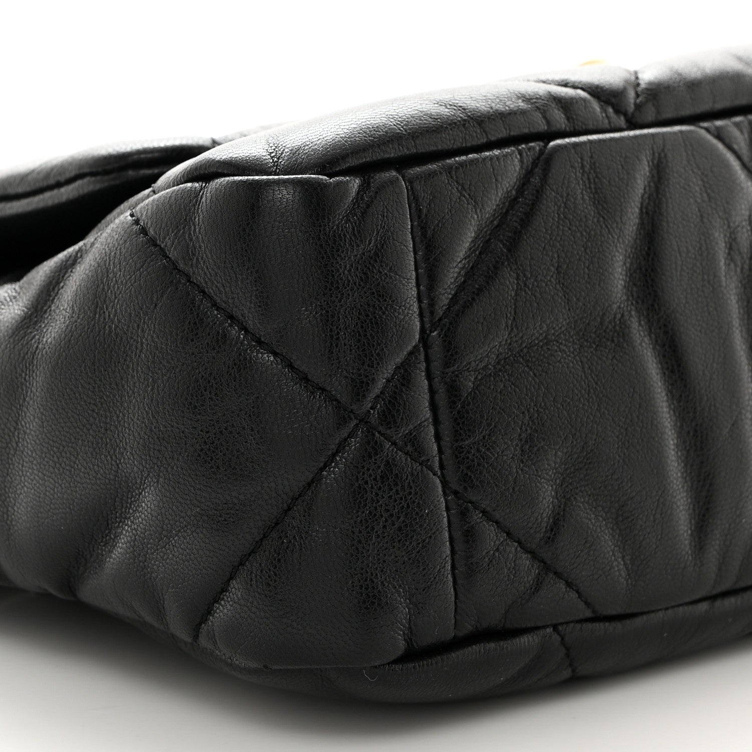 Chanel Shiny Goatskin Quilted Medium Chanel 19 Flap Black 9 of 10