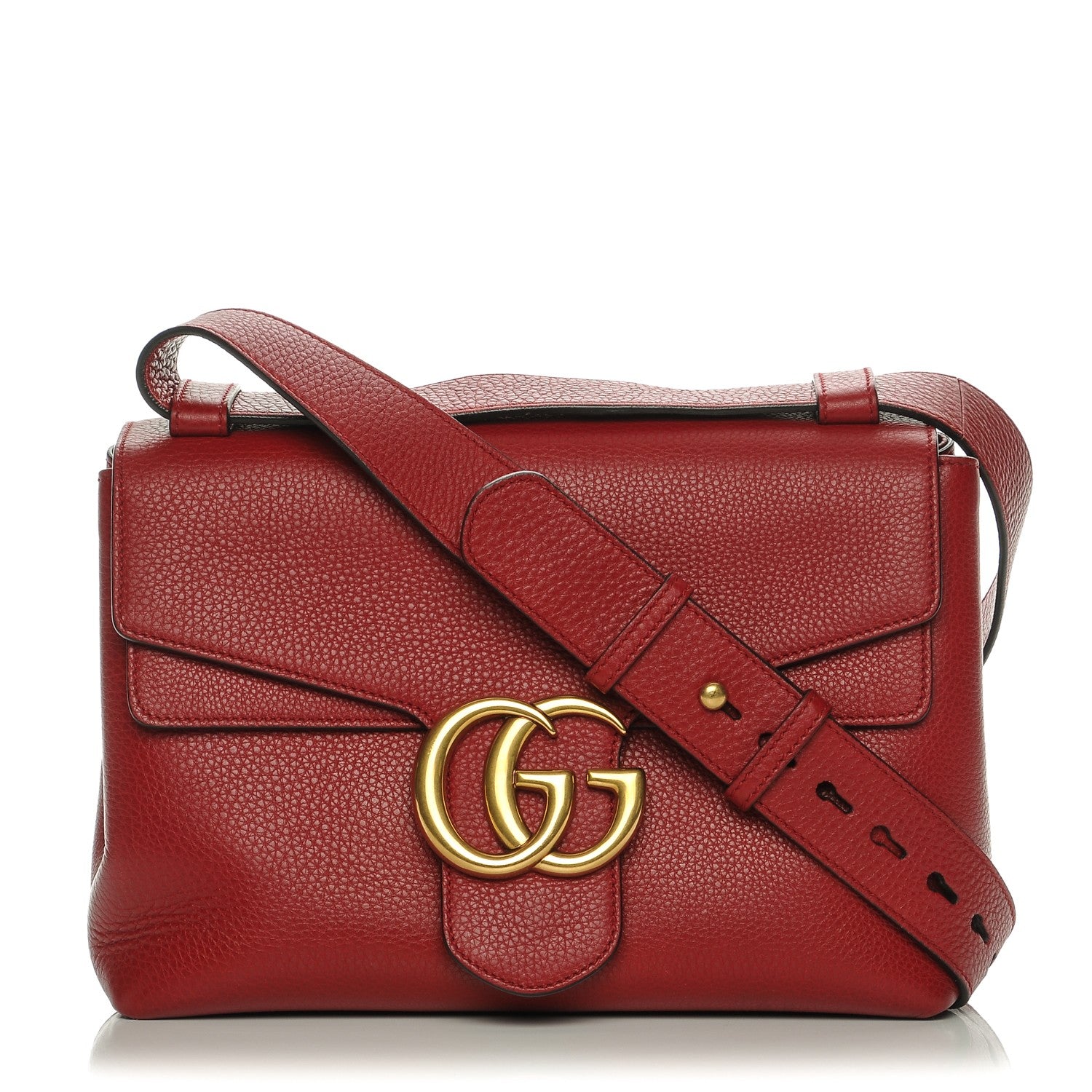 Gucci Cellarius Calfskin GG Marmont Shoulder Bag Vulcanic Red 1 of 7