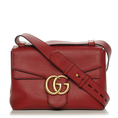Gucci Cellarius Calfskin GG Marmont Shoulder Bag Vulcanic Red 1 of 7