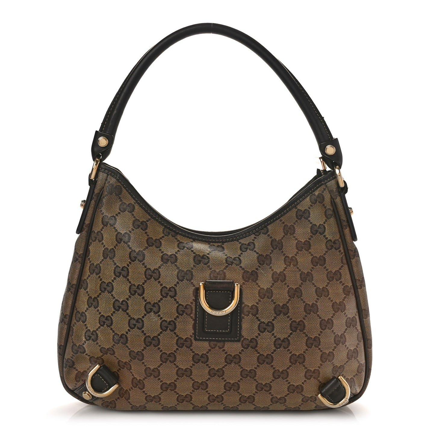 Crystal Monogram Medium Abbey D Ring Hobo Brown