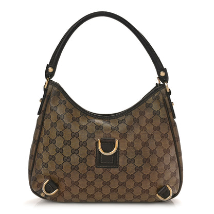 Gucci Crystal Monogram Medium Abbey D Ring Hobo Brown 1 of 11
