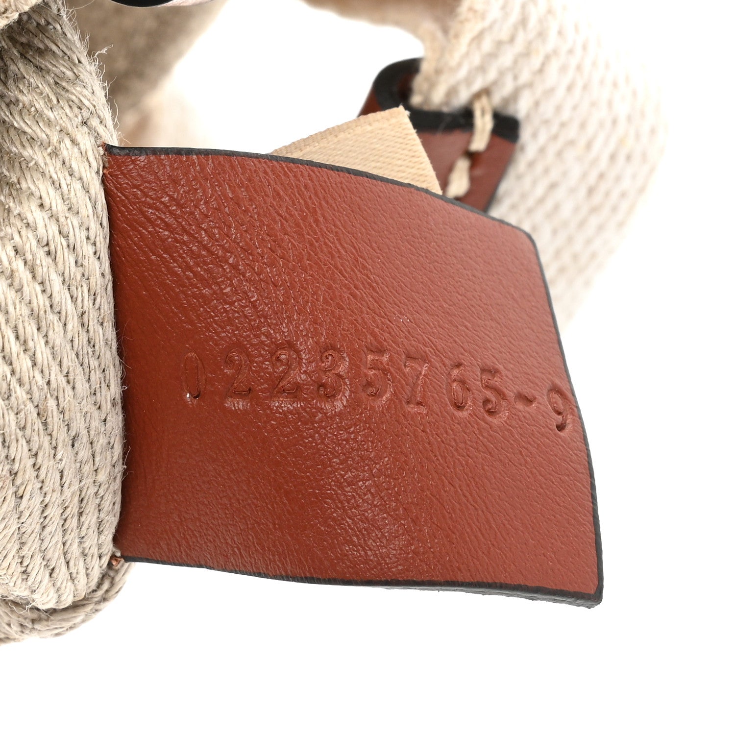 Chloe Cotton Calfskin Nano Woody Ribbon Tote White Brown 7 of 11