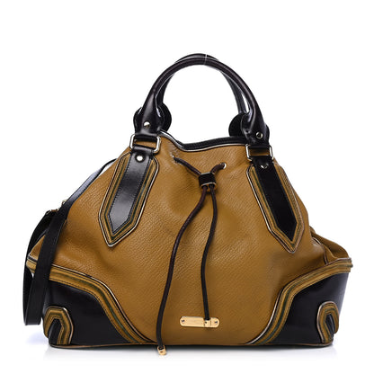 Burberry Calfskin Earlsburn Mixed Media Tote Beige 1 of 6