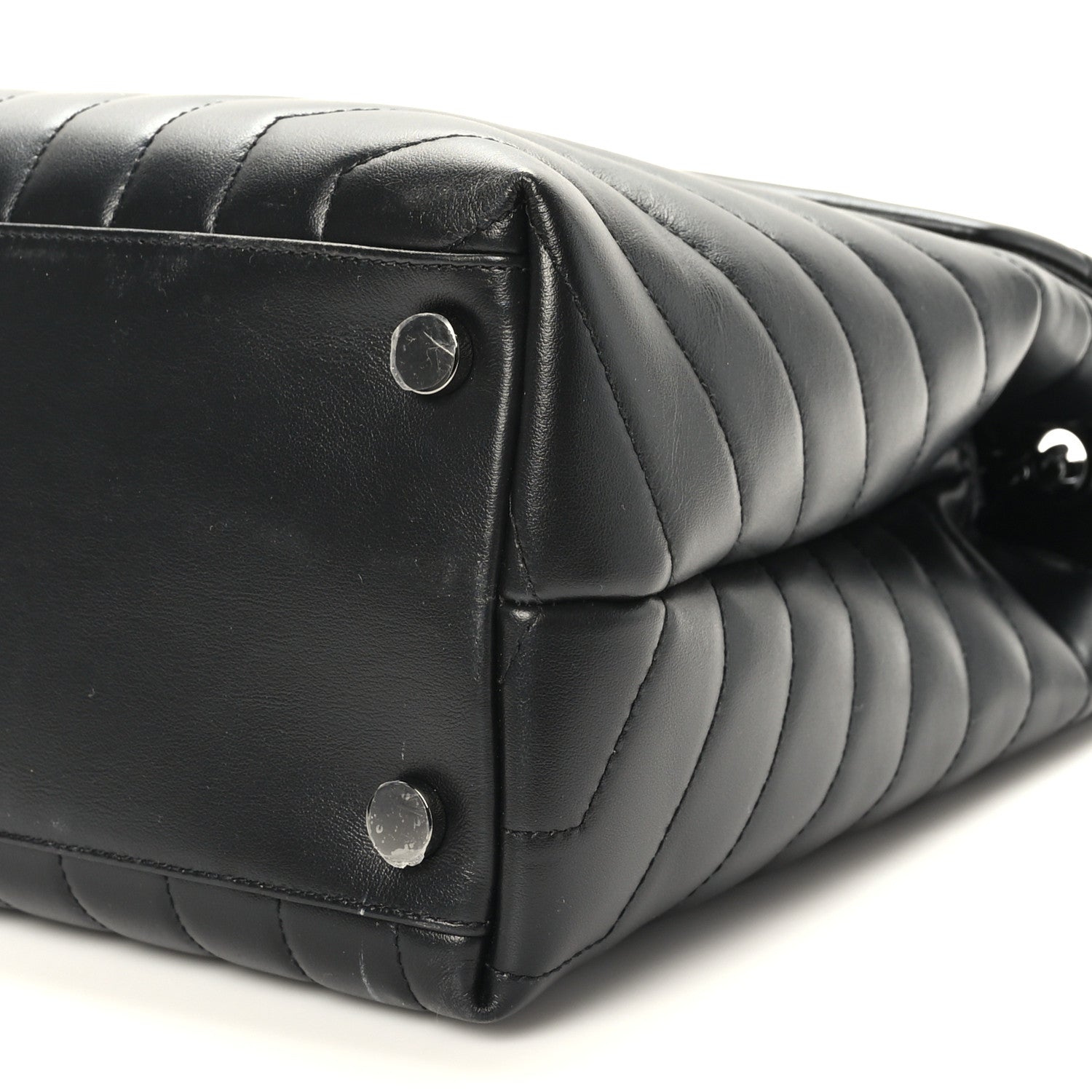 Saint Laurent Calfskin Y Quilted Monogram Large Loulou Chain Satchel Black 9 of 9
