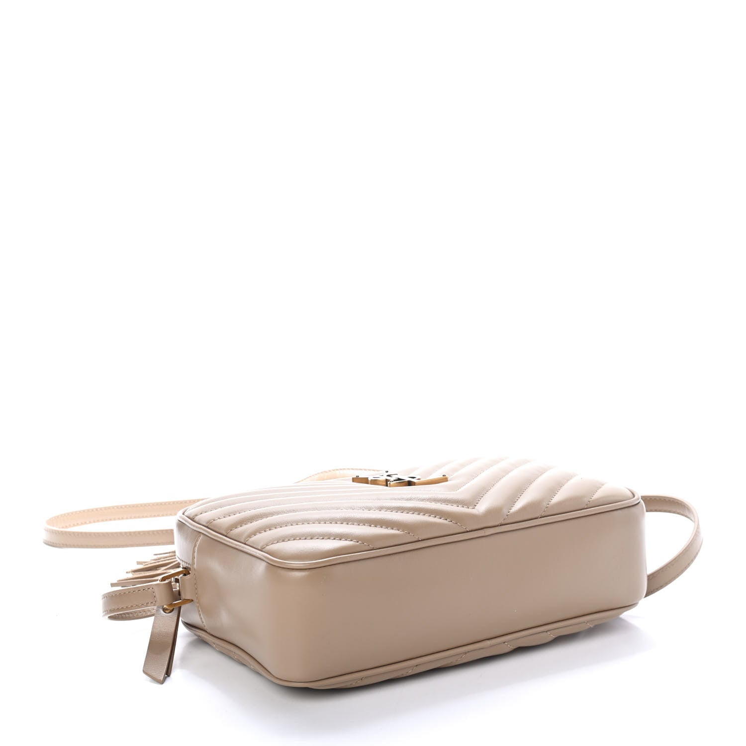 Saint Laurent Calfskin Matelasse Monogram Lou Camera Bag Dark Latte 3 of 5