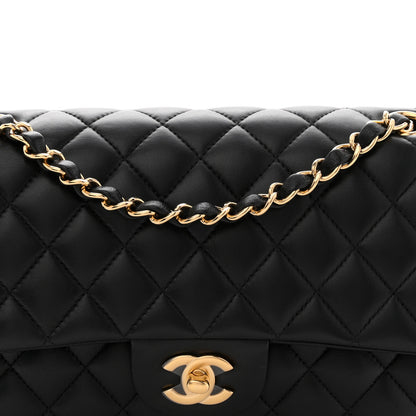 Chanel Lambskin Quilted Medium Double Flap Black 8 of 11