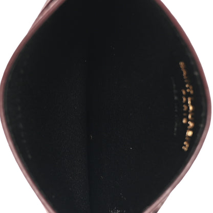 Saint Laurent Grain De Poudre Matelasse Chevron Cassandre Credit Card Case Rouge Legion 5 of 9