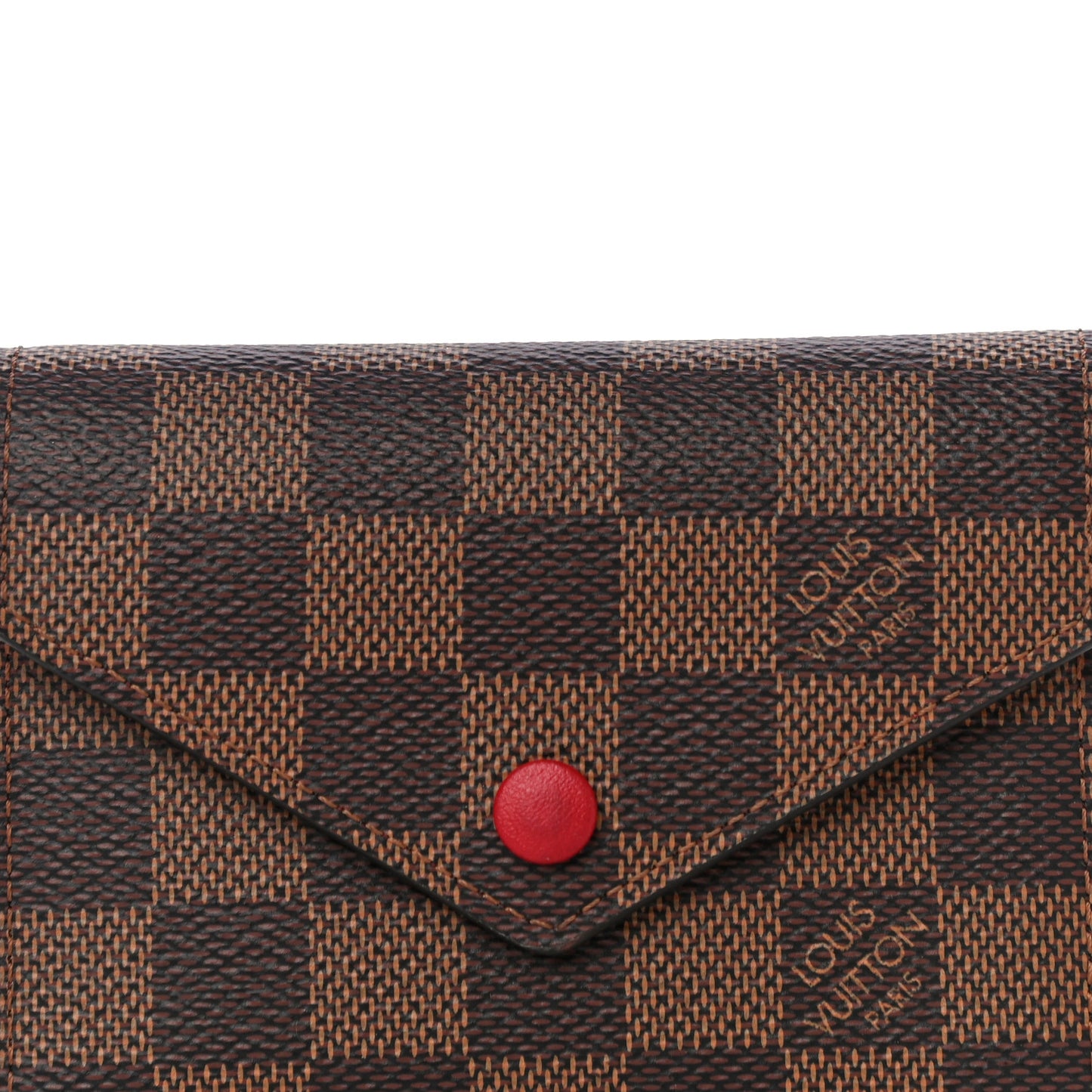 Damier Ebene Victorine Wallet Cherry