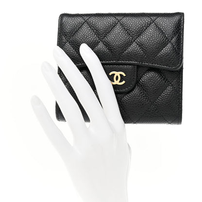 Chanel Caviar Quilted Compact Flap Wallet Black 2 of 13