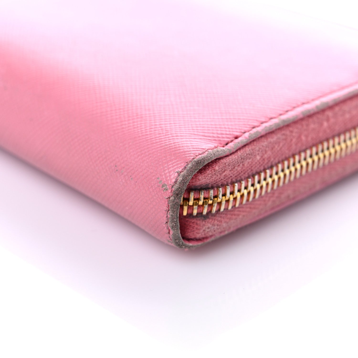 Prada Saffiano Metal Zip Around Wallet Geranio 8 of 23