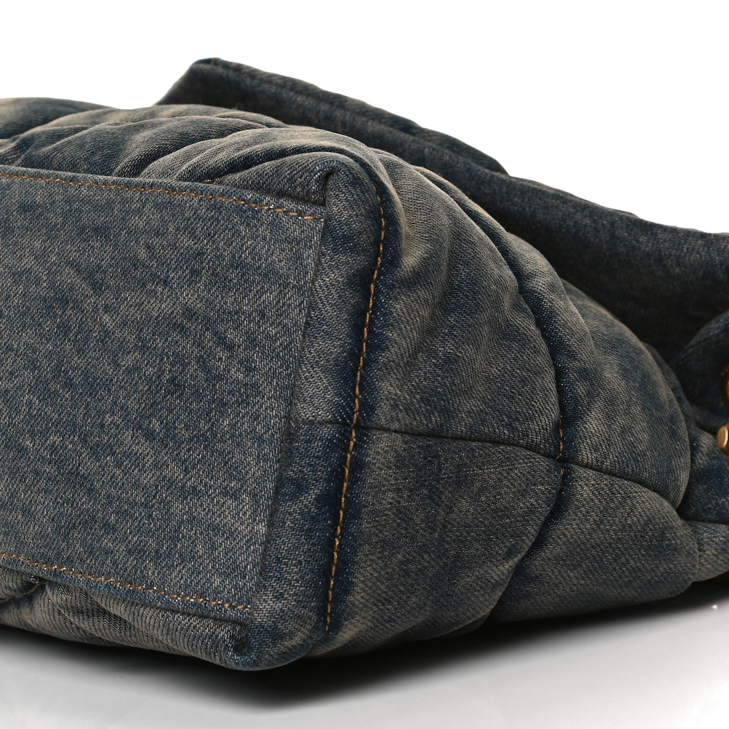 Saint Laurent Denim Quilted Small Loulou Puffer Monogram Chain Satchel Blue Cinnamon 19 of 23