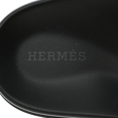 Hermes Calfskin Womens Chypre Sandals 38.5 Black 6 of 9
